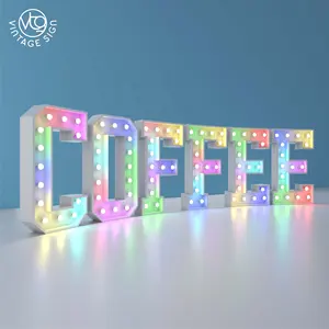 Customized Sign Marquee Letters Large Marquee Lights Numbers 4ft Wedding Birthday Decoration With Wholesale Price