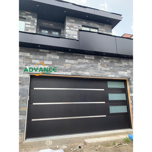<span class=keywords><strong>Porte</strong></span> <span class=keywords><strong>de</strong></span> <span class=keywords><strong>garage</strong></span> sectionnelle isolée en acier avec panneau sandwich en mousse PU automatique <span class=keywords><strong>de</strong></span> conception moderne 12x14 10x10 avec <span class=keywords><strong>petite</strong></span> fenêtre - Product Image 2