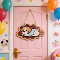 Décoration murale en bois pour chambre d'enfant, motif animal, en contreplaqué, design personnalisé acceptable, décoration murale de vacances pour enfants