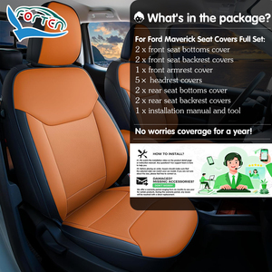 Fundas de Asiento de Lujo para Entusiastas de la Personalización del Interior de Camionetas, para Ford Maverick XL XLT Lariat 2022-2026, Fundas para Asientos de Auto Todoterreno - Product Image 1
