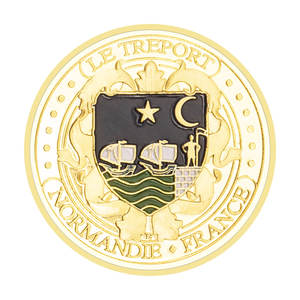 Divisi administratif France Le trepost koleksi koin peringatan warna-warni koin Souvenir salinan berlapis emas - Product Image 4