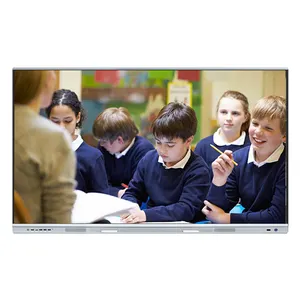 LONTON 65英寸4k触摸屏显示器20点交互式白板Pizarra互动，适用于学校和办公室