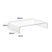 Support d'ordinateur réglable en hauteur en acrylique, personnalisable, haute transparence, faible quantité minimale de commande, antidérapant et peu encombrant, vente en gros