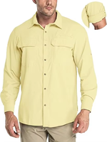 Camisas de Pesca para Hombre, Impermeables, con Botones, Manga Larga, Protección Solar UPF 50+ UV, Secado Rápido, Logotipo Personalizado, Lisas, para Camping y Senderismo