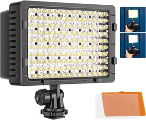 NEEWER kamera perekam Video Digital, kamera perekam Video, Panel daya Ultra tinggi, lampu dapat diredupkan, CN-160 LED 160