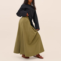 Nouvelle Collection 2026 : Ensemble Coordonné Modeste Asymétrique pour Femme Musulmane – Haut à Manches Longues et Jupe Longue Plissée