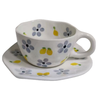 Tasses en céramique faites à la main cerise ours tasse en céramique faite à la main après-midi thé Cupsets tasse petite avec poignée