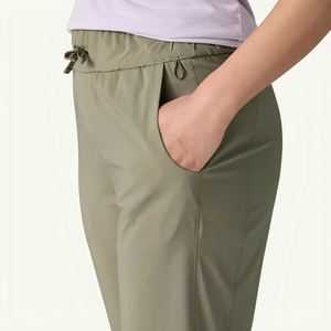 Pantalon Harem <span class=keywords><strong>Chino</strong></span> <span class=keywords><strong>Femme</strong></span> de Qualité Supérieure en Spandex/Polyester avec Cordon de Serrage, Respirant, Coupe Décontractée Mi-Haute pour l'Extérieur, Automne, Vente en Gros - Product Image 4