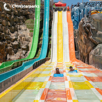 Diapositives de piscine en fibre de verre, parc aquatique 600 m, prix d'usine, grande vitesse