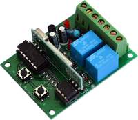 YET402PC Récepteur sans fil AC/DC9-24V 433mhz Contrôleur 2 canaux avec deux télécommandes