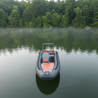 Bateau pneumatique RIB Sport 17 pieds 520 en forme de V profond en PVC/Hypalon/Orca avec pont de bain de soleil de luxe