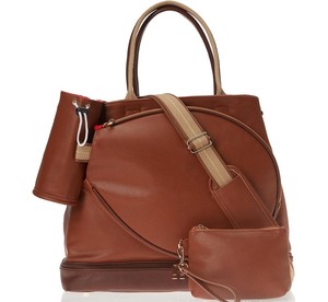 Sac de sport portable en cuir avec logo personnalisé, grande capacité, imperméable, pour tennis, pickleball, badminton, raquette de padel, avec poche pour chaussures - Product Image 1