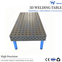 Table de soudage 3D multi-trous nitrurée D16 D28, poste de travail de soudage industriel modulaire avec certification CE