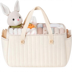 Organizador de Fraldas para Bebê para Mesa de Troca, Armazenamento Portátil para Itens Essenciais de Recém-Nascidos - Product Image 1