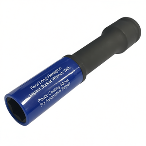 Fervi Long Hexagon <b>Impact</b> <b>Socket</b> Wrench With Plastic Coating 10mm For Automotive Repair - Product Image 2
