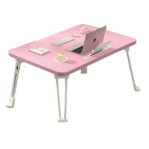 Foldable Laptop Desk Pink Tripod Stand For Bedside Study Student Dormitory Use - Product Image 1