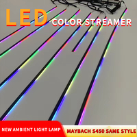 Lampe d'ambiance intérieure 18 lumières 64 couleurs Accessoires de voiture avec lumière d'ambiance acrylique LED cachée 12V Contrôle par application pour smartphone