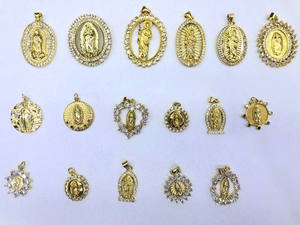 BMZ 2025 IP Ion Chapado en oro real Completado Virgen María Colgante 25 artículos Pulsera/Collar Encantos María Colgante - Product Image 4