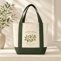 Sac fourre-tout en toile avec poche avant, imprimé vintage, sac de courses réutilisable pour le travail, les pique-niques et l'usage quotidien