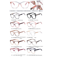 Vente chaude Vogue coloré dégradé carré lunettes Anti lumière bleue Prescription myopie optique TR90 CP Metalcore lunettes cadre