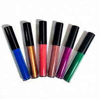 Ensemble de gloss à lèvres liquides brillants en 7 couleurs, non collant, longue tenue, imperméable, format voyage, vente en gros, étiquette privée, OEM
