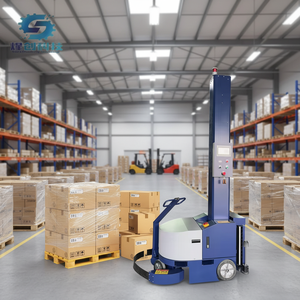 آلة تغليف الصناديق الصناعية الأوتوماتيكية ذاتية الدفع الجديدة مع ارتفاع تغليف 2.4 متر - Product Image 1