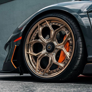 Jantes forgées OEM 2 pièces en alliage 6061-T6 couleur <span class=keywords><strong>champagne</strong></span> 18 19 20 22 pouces 5x112 5x120 5x114.3 pour Benz BMW Porsche Lamborghini - Product Image 1