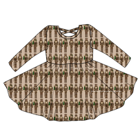 Robe longue à manches longues pour bébés, enfants, tout-petits, filles, hiver, Noël, imprimé personnages de dessins animés du Père Noël, douce, extensible, en soie de lait ODM