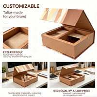 Boîte cadeau rigide personnalisée haut de gamme en forme de livre, en matériaux recyclés, écologique, biodégradable, imperméable, avec gaufrage et éponge