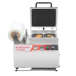 Machine sous vide électrique de table pour scellage de barquettes, emballage sous vide de fruits de mer et aliments, pour emballage en feuille d'aluminium pour boîtes - Product Image 3