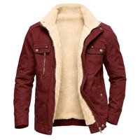 Blouson bomber slim pour homme, rembourré et coupe-vent, mélange coton-polyester, fermeture éclair sur le devant avec bordure en fausse fourrure, style streetwear hiver