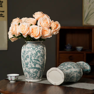 Lọ hoa gốm sứ trang trí nhà cửa cao cấp, men trong suốt, đồ trang trí Giáng sinh cho trang trí phòng - Product Image 4