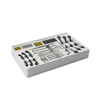 Kit d'instruments orthopédiques vétérinaires pour traumatismes Alps 2.0/2.4mm 2.7/3.5mm, ensemble d'instruments TPLO pour la chirurgie animale (Boîte PPSU)