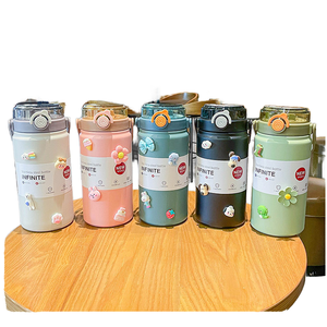 Gourde isotherme en acier inoxydable grande capacité, directement de l'usine, avec double poignée, portable, pour activités sportives en extérieur, pour étudiants - Product Image 2