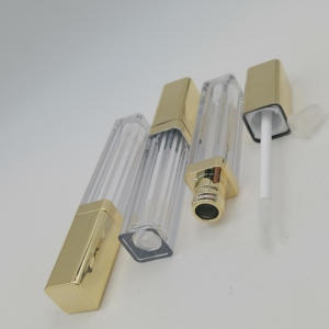 Tubos Cuadrados Transparentes de Plástico para Brillo Labial con Tapa de Rosca, Diseño Dorado, Envase Vacío para Brillo Labial, Botella de Embalaje con Logotipo Personalizado - Product Image 4