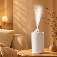 Nouveau modèle 2026 – Mini humidificateur à brume froide 200 ml, diffuseur d'huiles essentielles USB-C avec veilleuse LED colorée