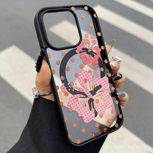 เคสโทรศัพท์กันกระแทกแบบแม่เหล็ก ลายจุดสีชมพูดอกชบา รูใหญ่ สำหรับ iPhone 17 Pro Max - Product Image 4
