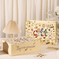 Boîte cadeau en papier couché haut de gamme YZ, impression 4 couleurs pour les célébrations d'anniversaire et du Nouvel An, pour bonbons, bougies, aliments, type boîte pliable