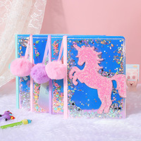 Joli carnet à paillettes licorne, carnet de notes coloré pour enfants, cadeau de dessin animé, carnet d'étudiant
