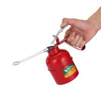 Steeltreks Hardware Autres outils à main Pompe à huile manuelle pour moteur, type levier, avec tube flexible en acier rouge, 200cc 500cc, pour bidon d'huile moteur