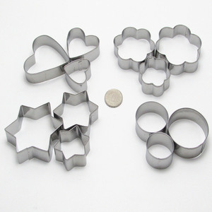 12 unids/set de acero inoxidable galleta Cookie bricolaje molde corazón estrella flor redonda forma cortador molde de hornear herramientas <span class=keywords><strong>GYH</strong></span> - Product Image 6