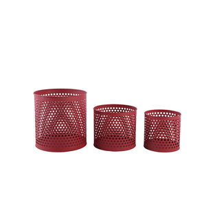 Ensemble de lanternes à bougies en métal, 3 pièces, design ajouré, centre de table de Noël, éclairage de jardin et de patio, rangement multifonctionnel - Product Image 4