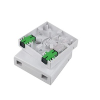 Boîtier mural FTTH 2 ports, boîtier FTTH mini 86 pour fibre optique, boîtier de bureau 1 ou 2 ports intérieur
