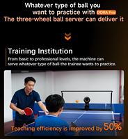 Robot de ping-pong rotatif à 360° en plastique avec contrôle de rotation IA – Machine d'entraînement professionnelle pour clubs et usage domestique