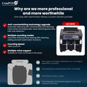 Compteur de billets LCD MC5810 UVMG, machine de comptage multi-devises, détecteur de billets pour USD/EUR/IQD/TRY, machine de détection de billets de banque - Product Image 4