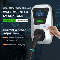Chargeur EV intelligent 7 kW Type 2 Wallbox avec application RFID OCPP 1.6J IP65 étanche pour la recharge à domicile et commerciale