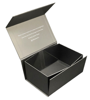 Scatola di Carta Magnetica Nera a Forma di Libro con Logo Personalizzato, Scatola Rigida in Cartone per Confezioni Regalo di Parrucche, Prodotti per la Cura della Pelle e Cosmetici