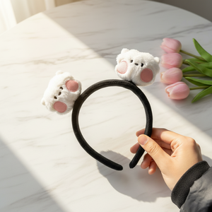 Diademas de Peluche Personalizadas para Mujer, Diademas de Pelo Suaves de Piel Sintética con Logotipo Bordado, Regalos para Fiestas, Promoción de Marca - Product Image 6