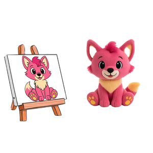 Custom <strong>Anime</strong> Girl Plush Toy with Black Bow &amp; Pink-White Outfit - Matching Artwork Stuffed Animal Blue <strong>Eyes</strong> OEM ODM No MOQ Gift - Product Image 3