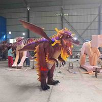 Costume de dragon de dinosaure de marche réaliste de haute qualité pour parc à thème et parc d'attractions
